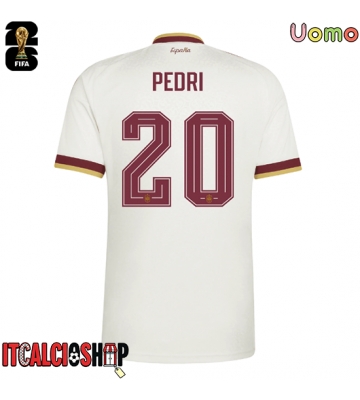 Spagna Pedri Gonzalez #20 Seconda Maglia Mondiali 2026 Manica Corta